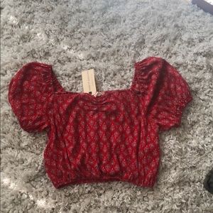 Off the shoulder crop top